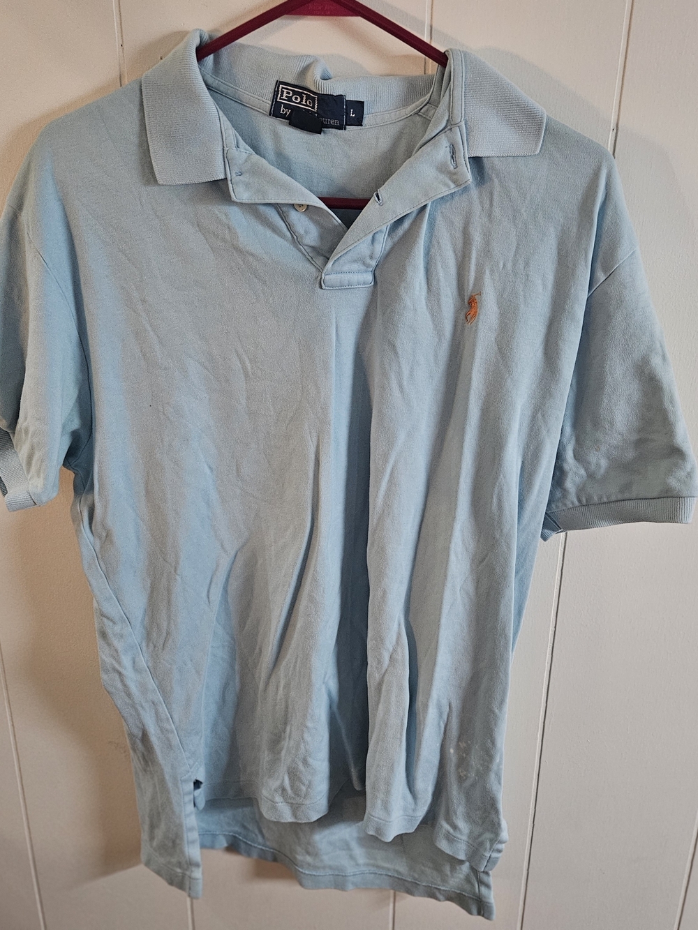 Polo by Ralph Lauren Light Blue Polo with Gold Pony Embroidery